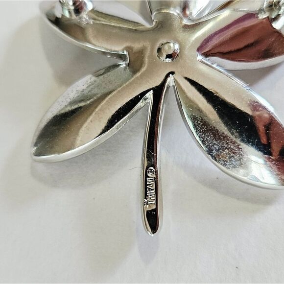 Vintage Crown Trifari Alfred Philippe Brushed Silver Tone Floral Brooch Pin - Picture 8 of 9